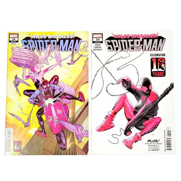 SPIDER-MAN MILES MORALES LOT of 3 10th Anniversary Cover & Variant #3 NM/M - Picture 2 of 7